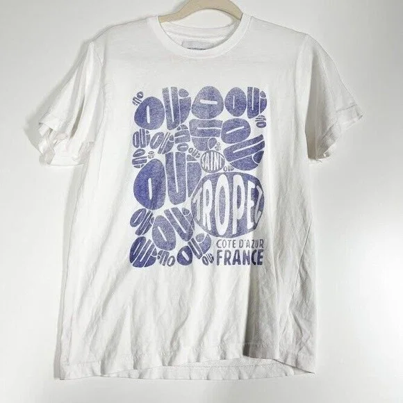 SIXTHREESEVEN Saint Tropez Cote D Azur France Vintage Graphic Tee Womens Small - Picture 2 of 10